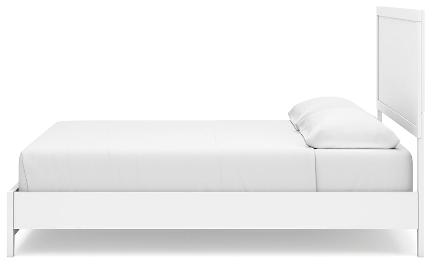 Binterglen California King Panel Bed with Mirrored Dresser and Chest