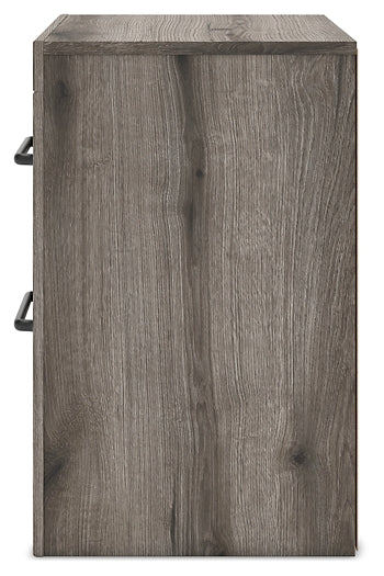 Graystorm Full Panel Bed with Storage with Mirrored Dresser, Chest and Nightstand