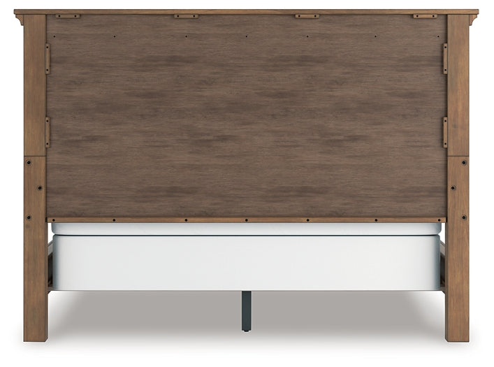 Feddinger California King Panel Bed with Mirrored Dresser, Chest and Nightstand