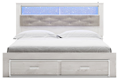 Altyra  Upholstered Bookcase Bed With Storage