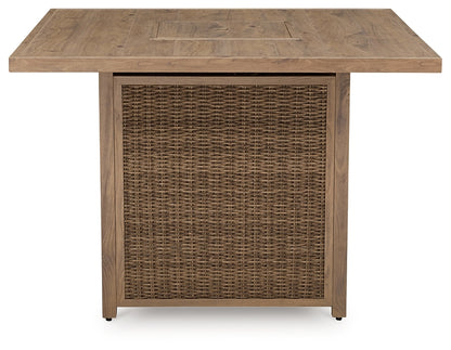 Walton Bridge Square Bar Table w/Fire Pit