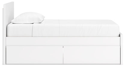 Onita  Panel Platform Bed With 1 Side Storage