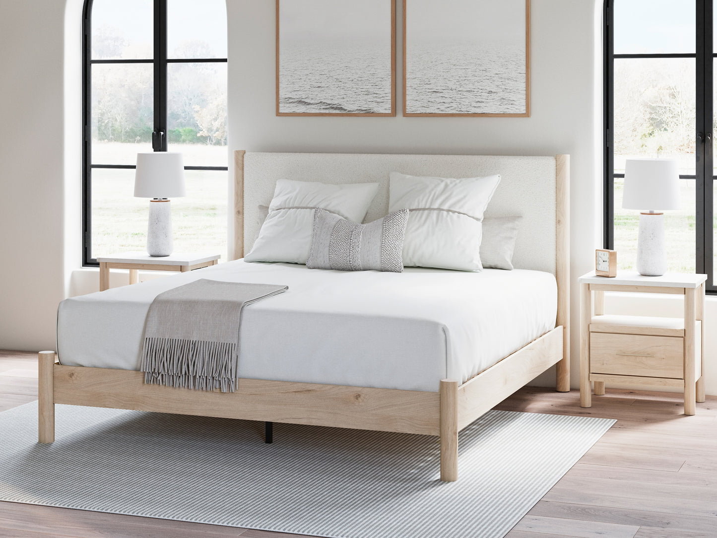 Cadmori  Upholstered Panel Bed