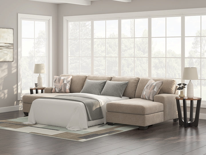 Newellen 3-Piece Sectional with Double Chaise