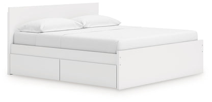Onita King Panel Platform Bed with 2 Side Storage