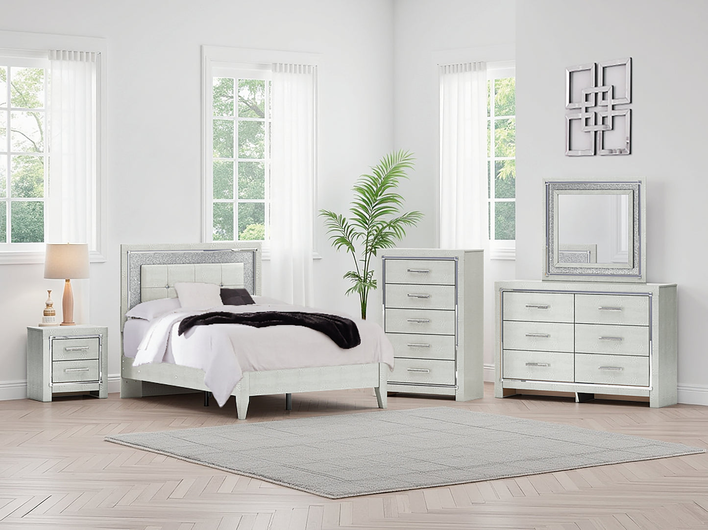 Zyniden  Upholstered Panel Bed