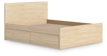 Onita Full Panel Platform Bed with 2 Side Storage