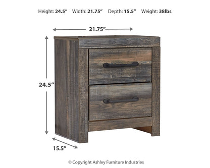 Drystan King Panel Headboard with Mirrored Dresser, Chest and Nightstand