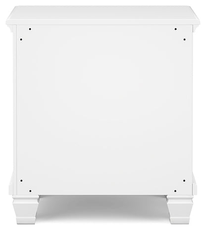 Fortman California King Panel Bed with Mirrored Dresser and Nightstand