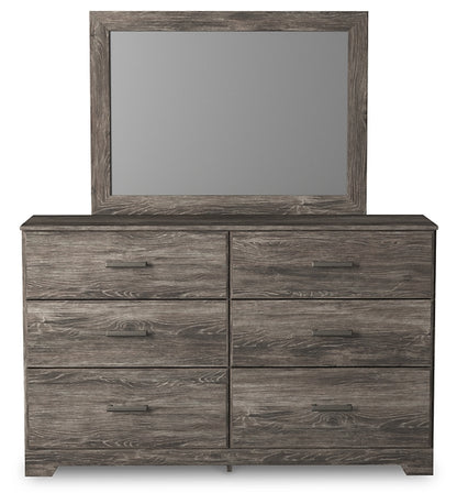 Ralinksi Full Panel Bed with Mirrored Dresser and Chest