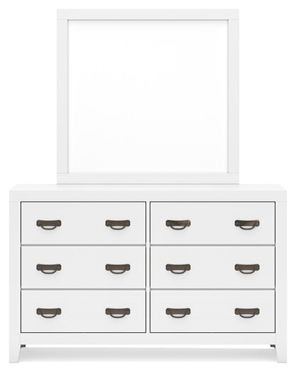 Binterglen Full Panel Bed with Mirrored Dresser and Nightstand