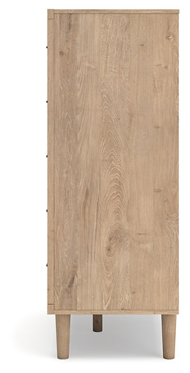 Cielden King Panel Headboard with Mirrored Dresser and Chest