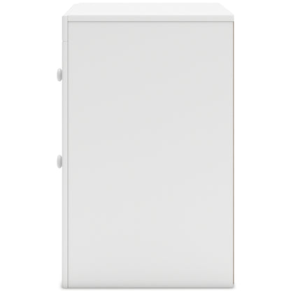 Mollviney Twin Panel Headboard with Mirrored Dresser and Nightstand