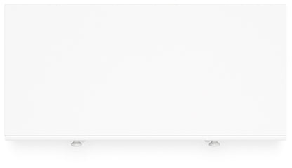 Mollviney Full Panel Headboard with Mirrored Dresser and Chest