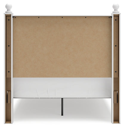 Mollviney Full Panel Bed with Mirrored Dresser and Chest