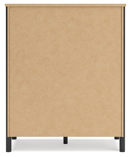 Cadmori Full Upholstered Bed with Mirrored Dresser and Chest