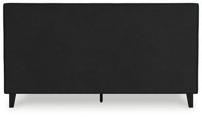 Cadmori King Upholstered Bed with Mirrored Dresser