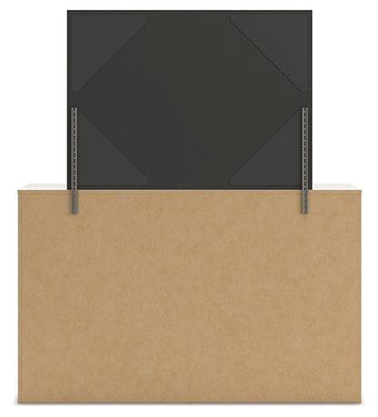 Lawroy King Panel Storage Bed with Mirrored Dresser and Chest