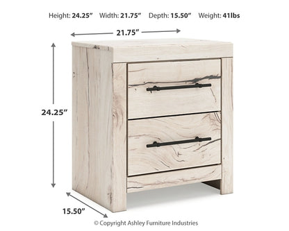 Lawroy Queen Panel Headboard with Mirrored Dresser, Chest and Nightstand