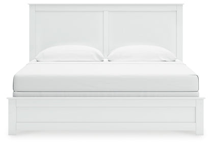 Bostwick Shoals King Panel Bed with Mirrored Dresser