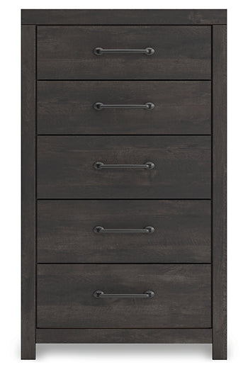 Hollivern Twin Panel Bed with Mirrored Dresser, Chest and Nightstand