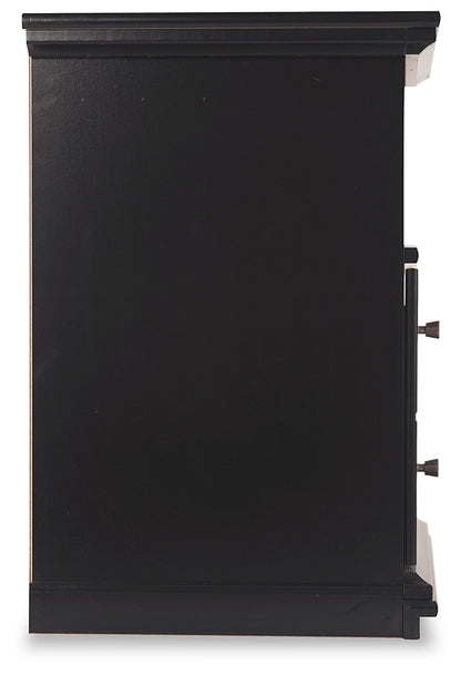 Full Panel Bed with Mirrored Dresser, Chest and Nightstand