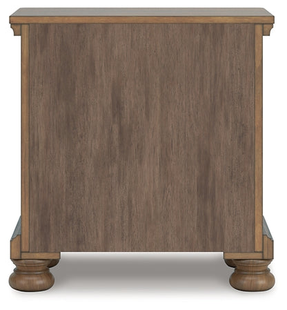 Feddinger California King Panel Bed with Mirrored Dresser, Chest and Nightstand