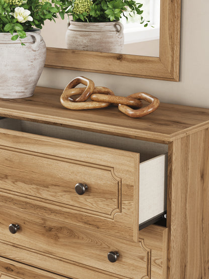 Aleaport Queen Panel Bed with Mirrored Dresser